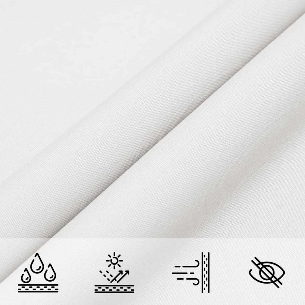 SONNENSEGEL Oxford-Gewebe Rechteckig 3/6 M Weiss - Weiß, Textil (300/600cm) - vidaXL