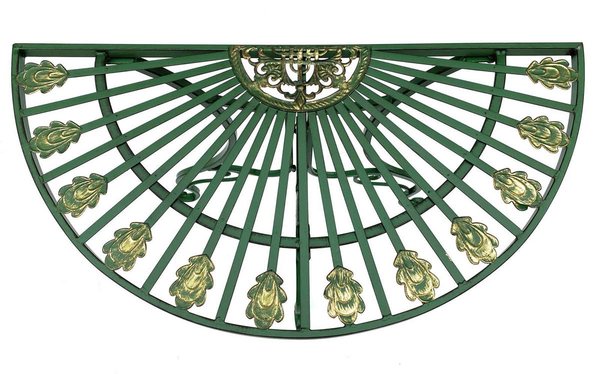 KONSOLENTISCH halbrund Metall Grün 80/40/77 cm - Grün, Metall (40/80/77cm) - DanDiBo