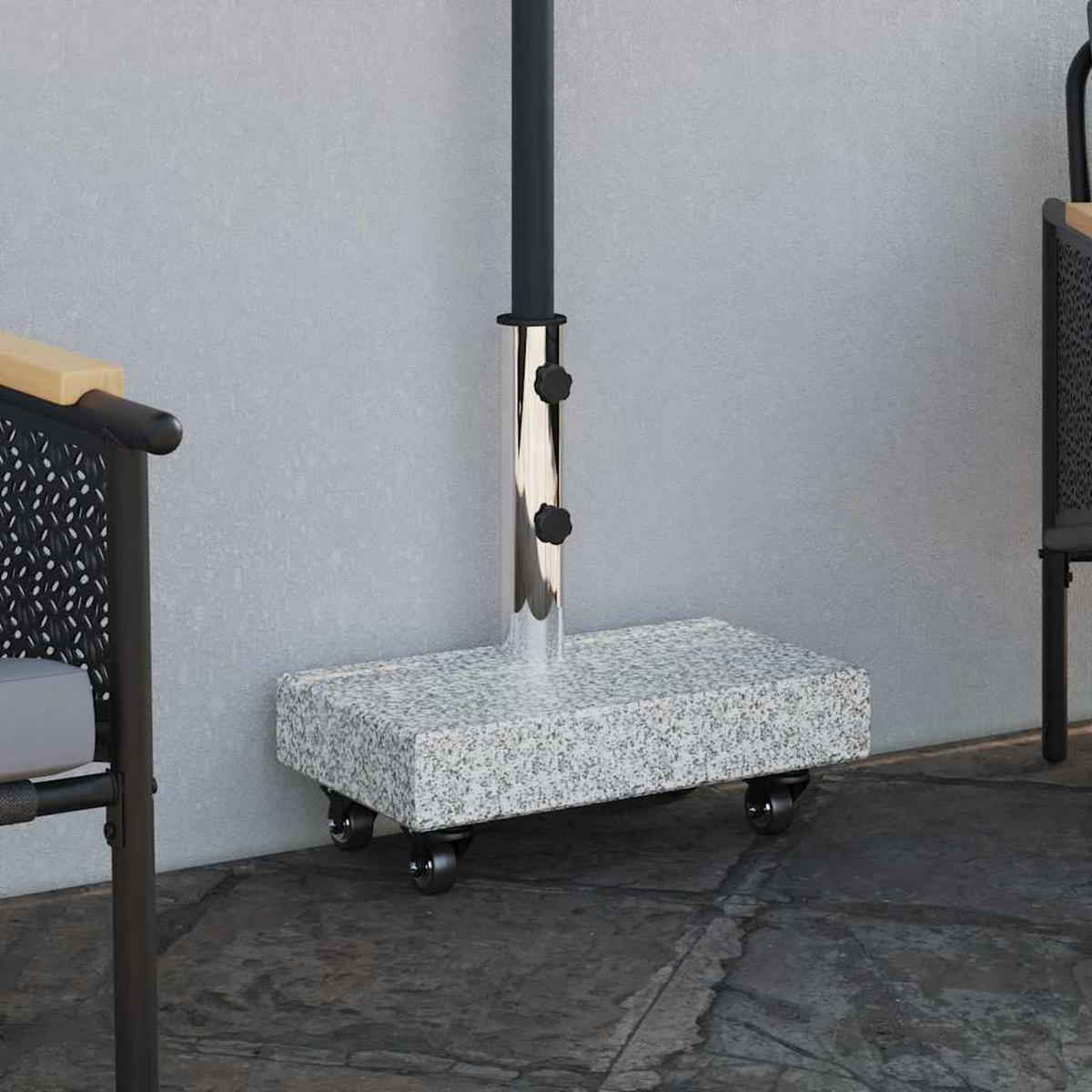 SONNENSCHIRMSTÄNDER Grau 45/25/45 Cm Granit - Grau, Stein (25/45cm) - vidaXL