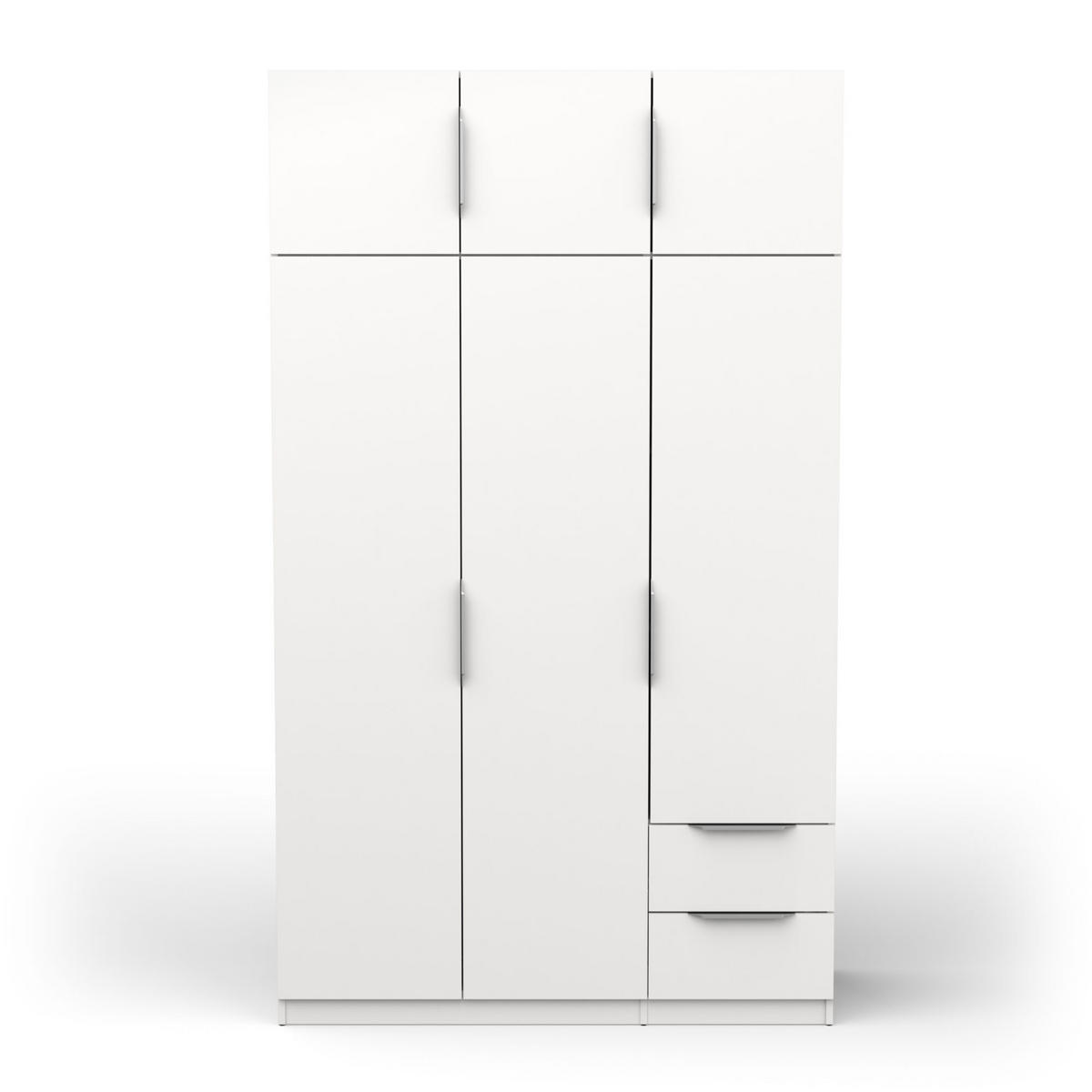 SCHRANK, 6 Türen - GHOST - Weiß - 119,4 x 51,1 x 203 cm - Weiß, Holz (51.1/203/119.4cm) - Demeyere