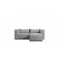 ECKSOFA Nevio Xs - Grau, Holzwerkstoff/Textil (210/185cm) - Fun Möbel
