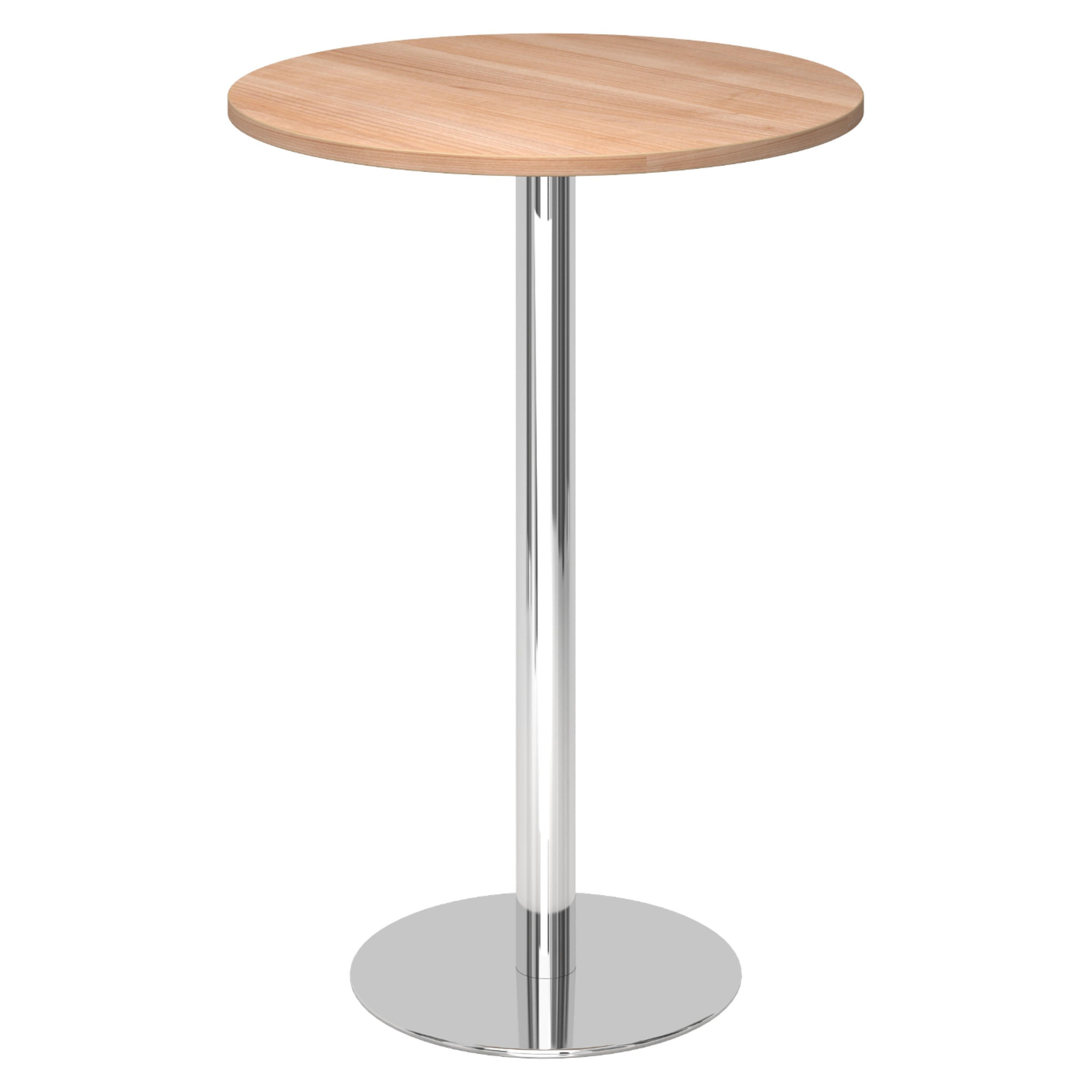 STEHTISCH rund STH 80/80/111,6 cm in Nussbaumfarben/Chrom - Chromfarben/Nussbaumfarben, Holzwerkstoff (80/80/111.6cm) - bümö
