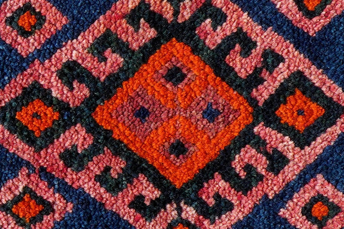ORIENTTEPPICH handgeknüpft Gashgai Blau 52/45 cm Schurwolle - Blau, Textil (45/52cm) - Looma