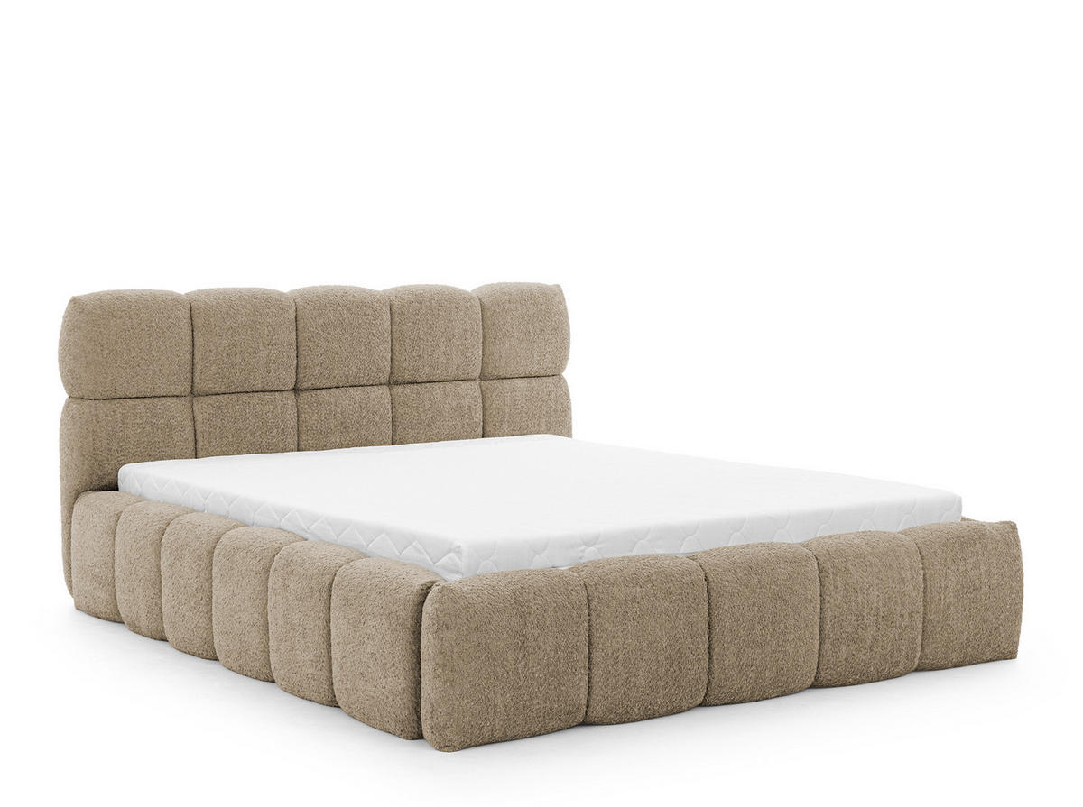 POLSTERBETT mit Stauraum 180x200 cm in Beige - Beige, Textil (180/200cm) - Home Collective