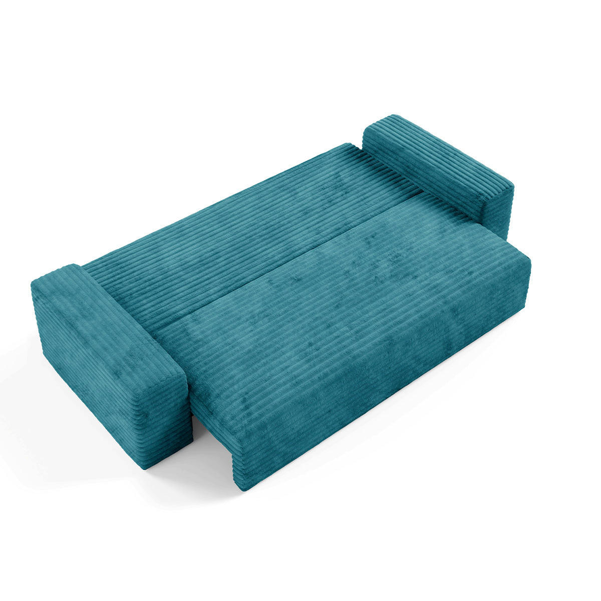 POHOVKA Fabio 3MÍSTNÁ Světle modrá - modrá, dřevo (260/82/102cm) - Petits-meubles
