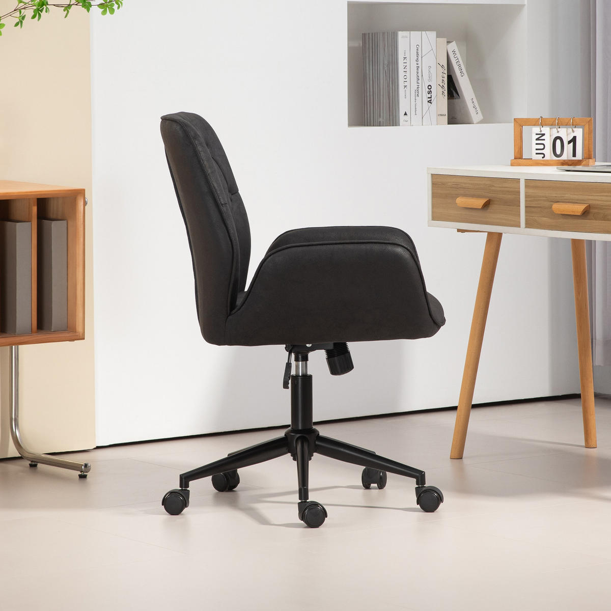 BÜROSTUHL GABRIEL Schwarz - Schwarz, Textil/Metall (59/99/65cm) - SVITA