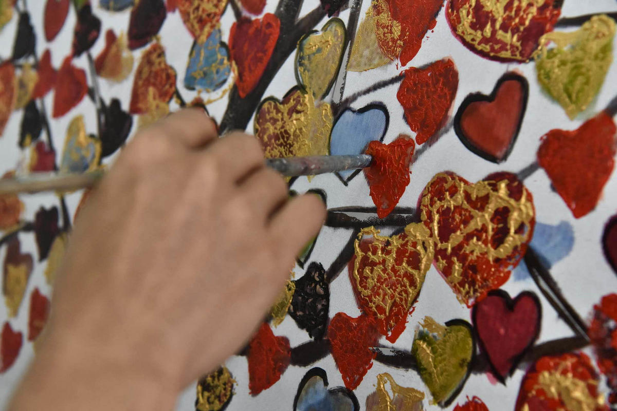 ÖLGEMÄLDE 120/60 cm - Multicolor/Weiß, Holz/Textil (1.72/60cm) - KUNSTLOFT