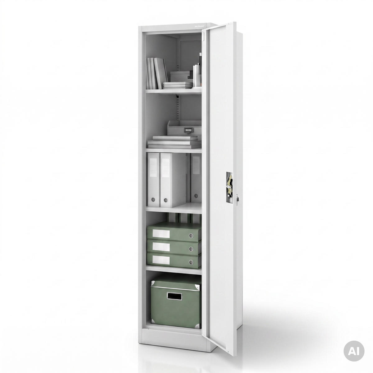 AKTENSCHRANK ALEX D600 - Grau, Metall (45/185/60cm) - Jan Nowak