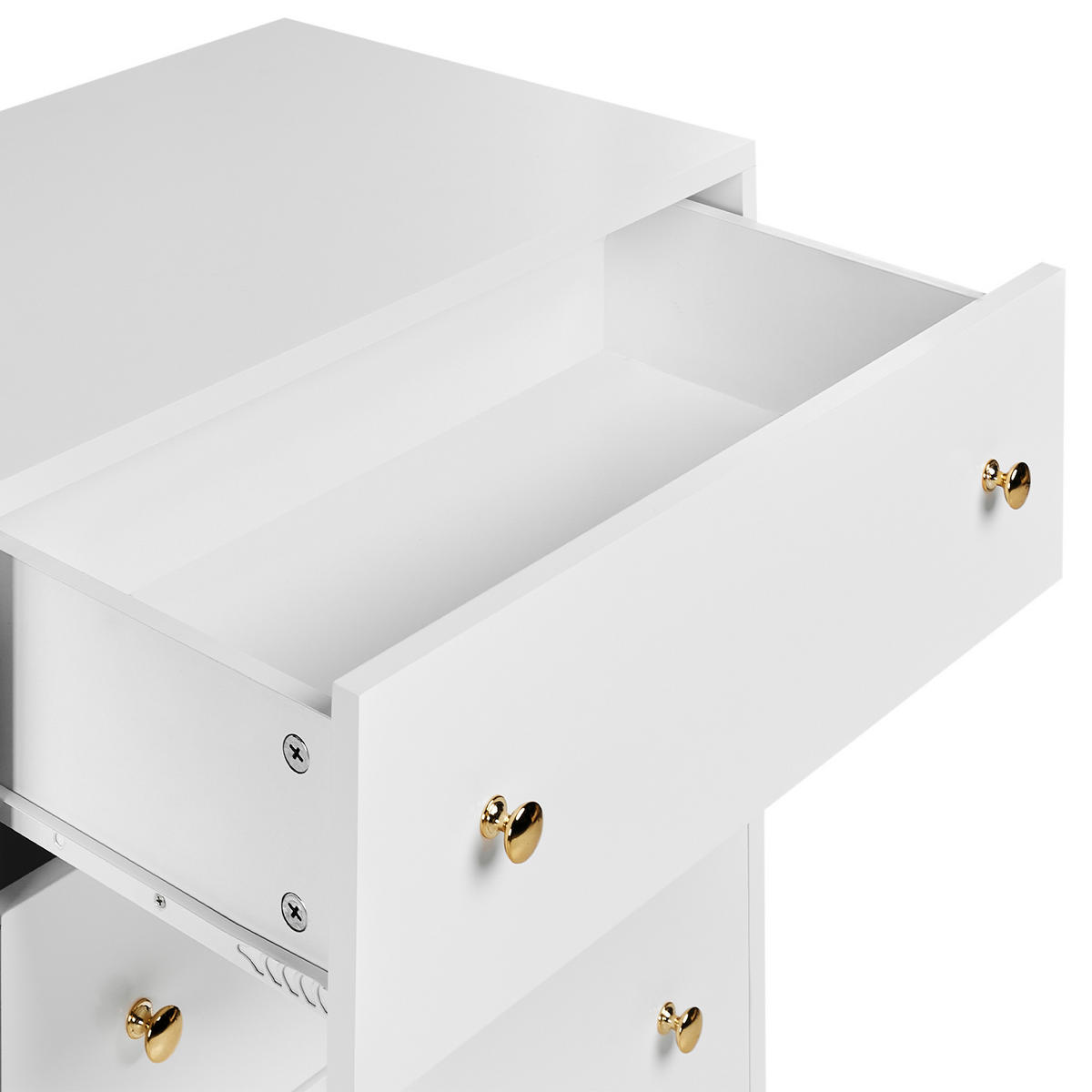 SIDEBOARD se skleněnými dveřmi 160 cm Bílý Milora - bílá, kompozitní dřevo (160/80/40cm) - Beliani