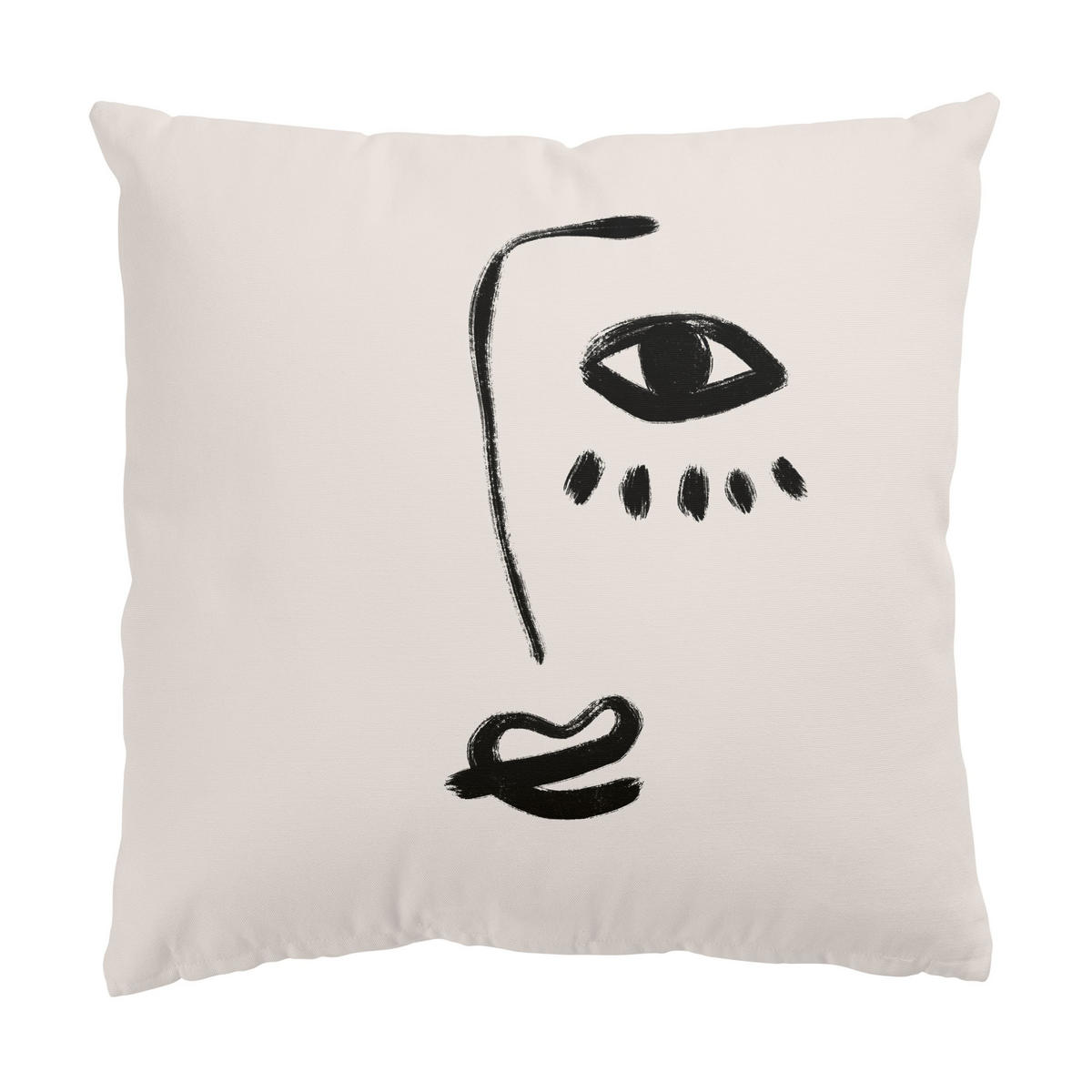 DEKOKISSEN 2er-Set Alina Buffiere Illustration - Ich seh dich Brüste Duo 50/50 cm - Eichefarben, Textil (50/50cm) - Bilderwelten