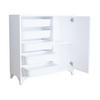 BEISTELLSCHRANK Aurland - Weiß, Holzwerkstoff (77/78.5/30cm) - [en.casa]