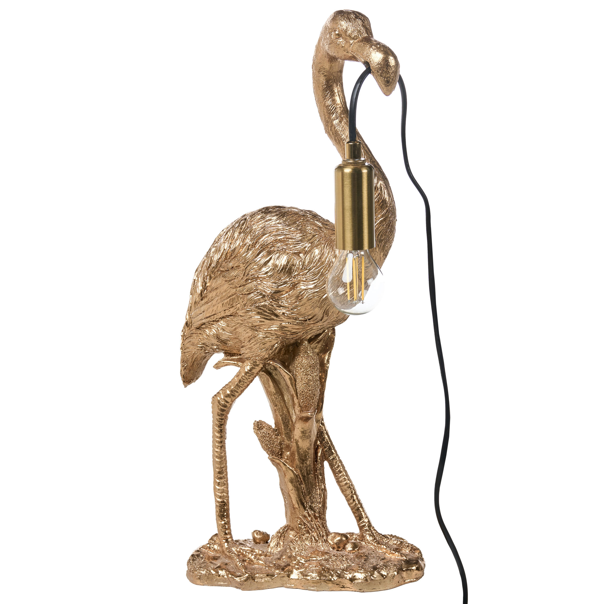 Beliani Tischlampe Gold, Messing 20x47x12 cm