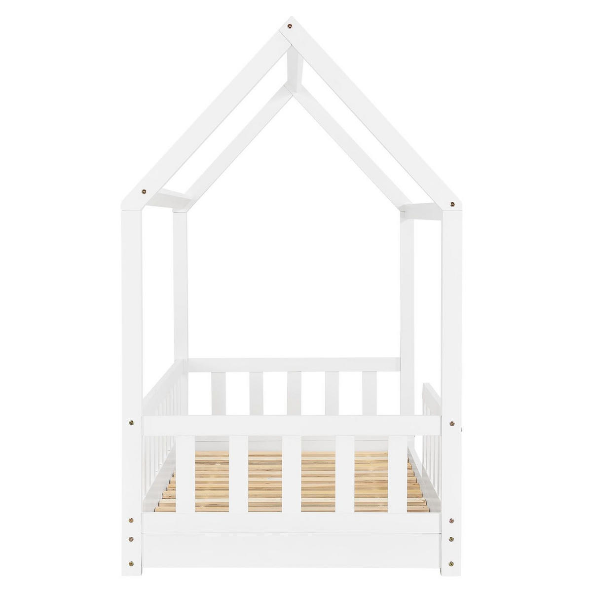 KINDERBETT Marli weiß 90x200 cm - Weiß, Holz (90/200cm) - Juskys