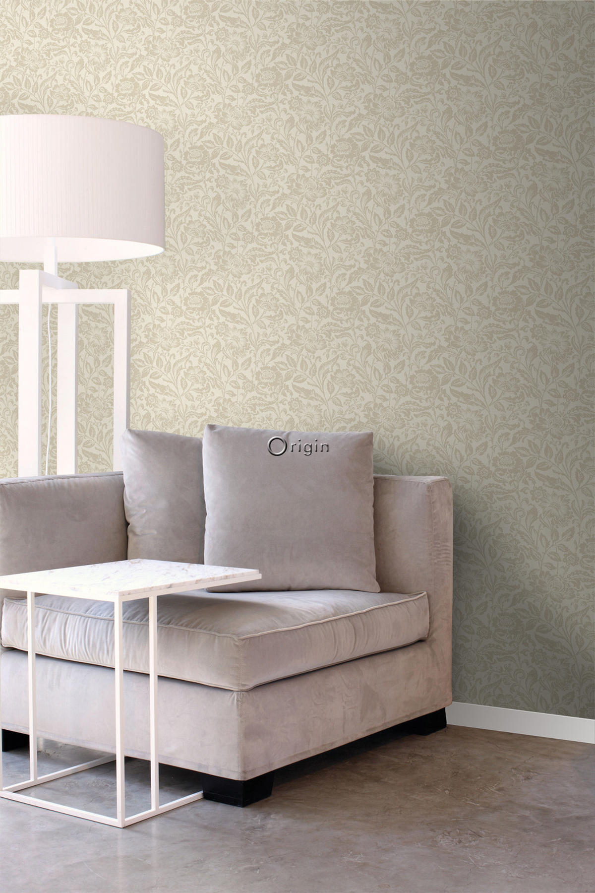 TAPETE Blumen 53 cm x 10.05 m - Beige, Papier (53/1000cm) - Origin Wallcoverings