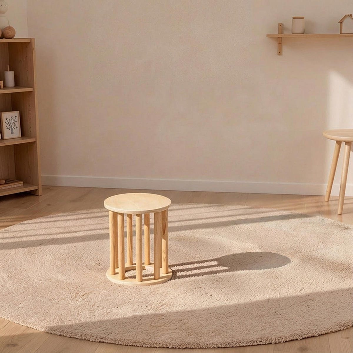 HOCKER NALAN - Holzfarben, Hocker - Naturfarben, Holz (33/38/33cm)