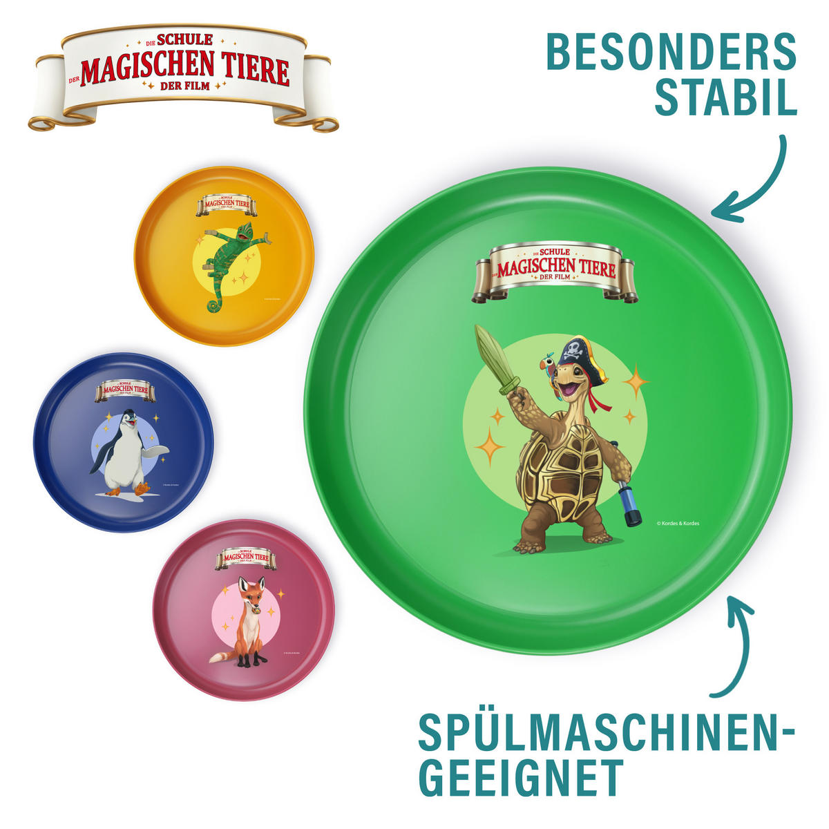 KINDER-TELLER Set 4-teilig - Multicolor, Kunststoff (19.2/2.55/20cm) - Stoneline