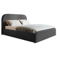 BETT 180x200 cm Wendra Slim mit Lattenrost, Bettkasten, Samt, Dunkelgrau - Dunkelgrau, Holz/Textil (180/200cm) - Emporius