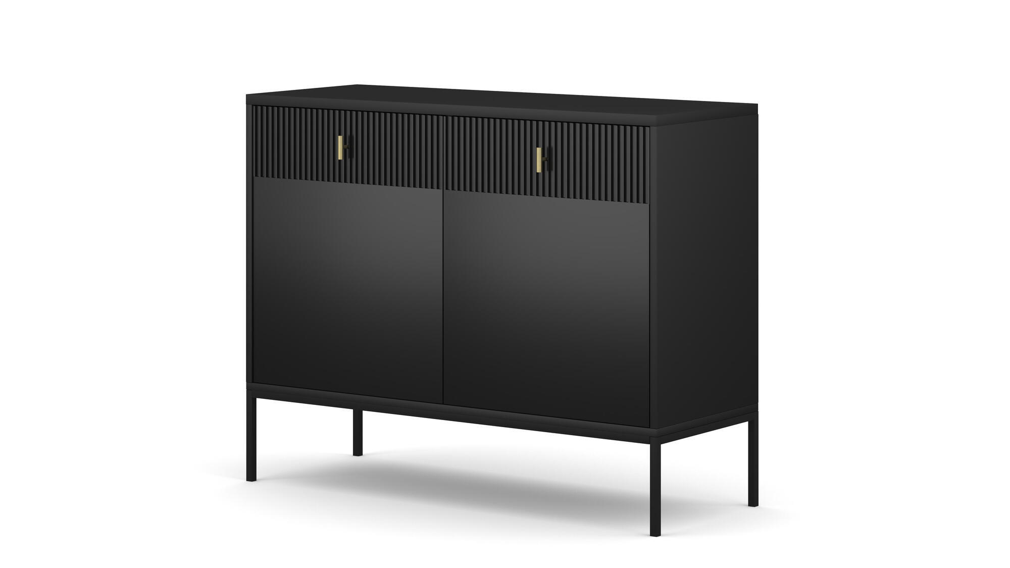 SIDEBOARD MAGGIORE Schwarz 104x39x83 cm - Schwarz, Holzwerkstoff (104/83/39cm) - FURNLUX