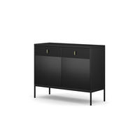 SIDEBOARD MAGGIORE Schwarz 104x39x83 cm - Schwarz, Holzwerkstoff (104/83/39cm) - FURNLUX