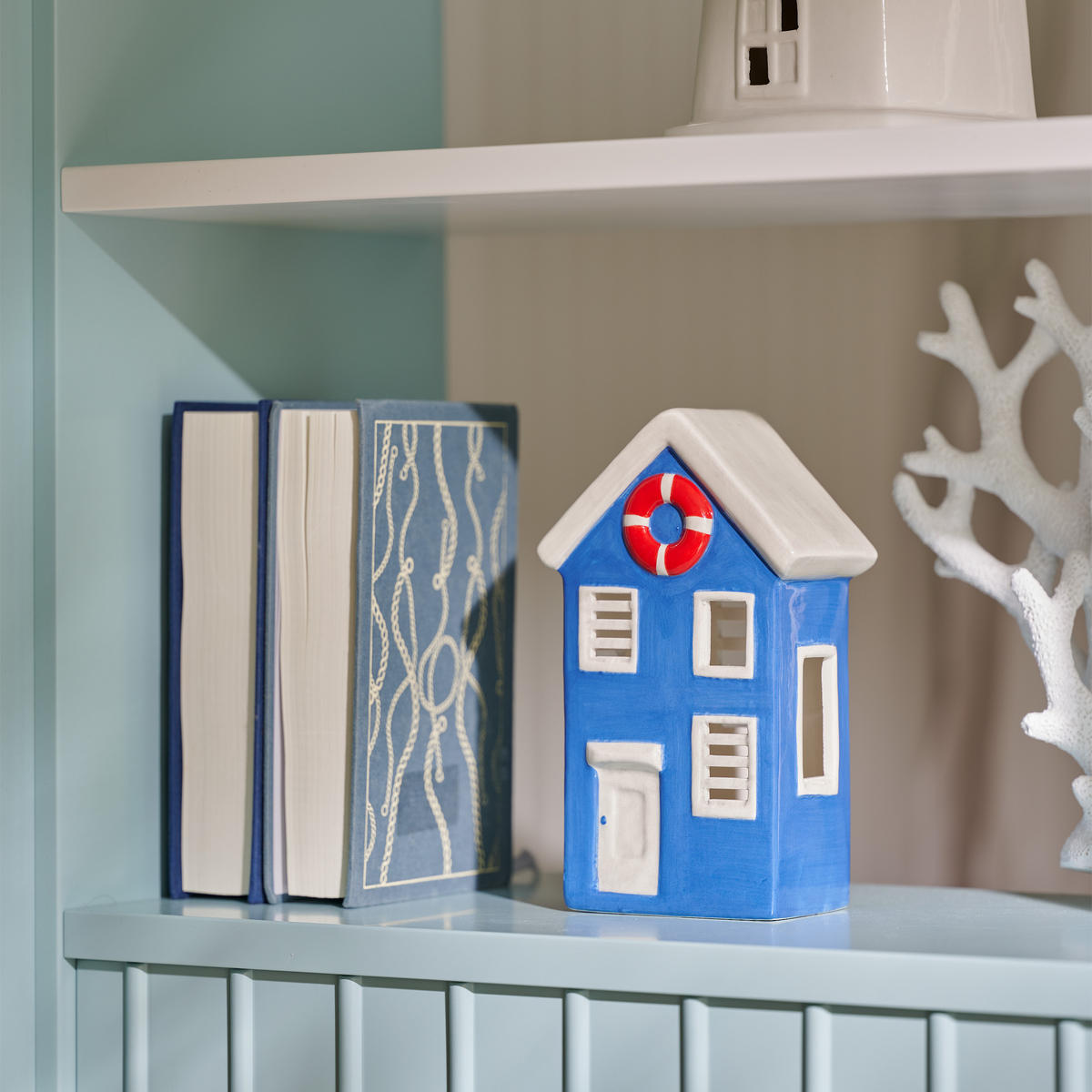 LEDFIGUR Cabini - Blau, Stein (11.8/20/8cm) - home&you