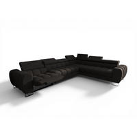 ECKSOFA Bastien Relax - Dunkelgrau, Holzwerkstoff/Textil (330/260cm) - Fun Möbel