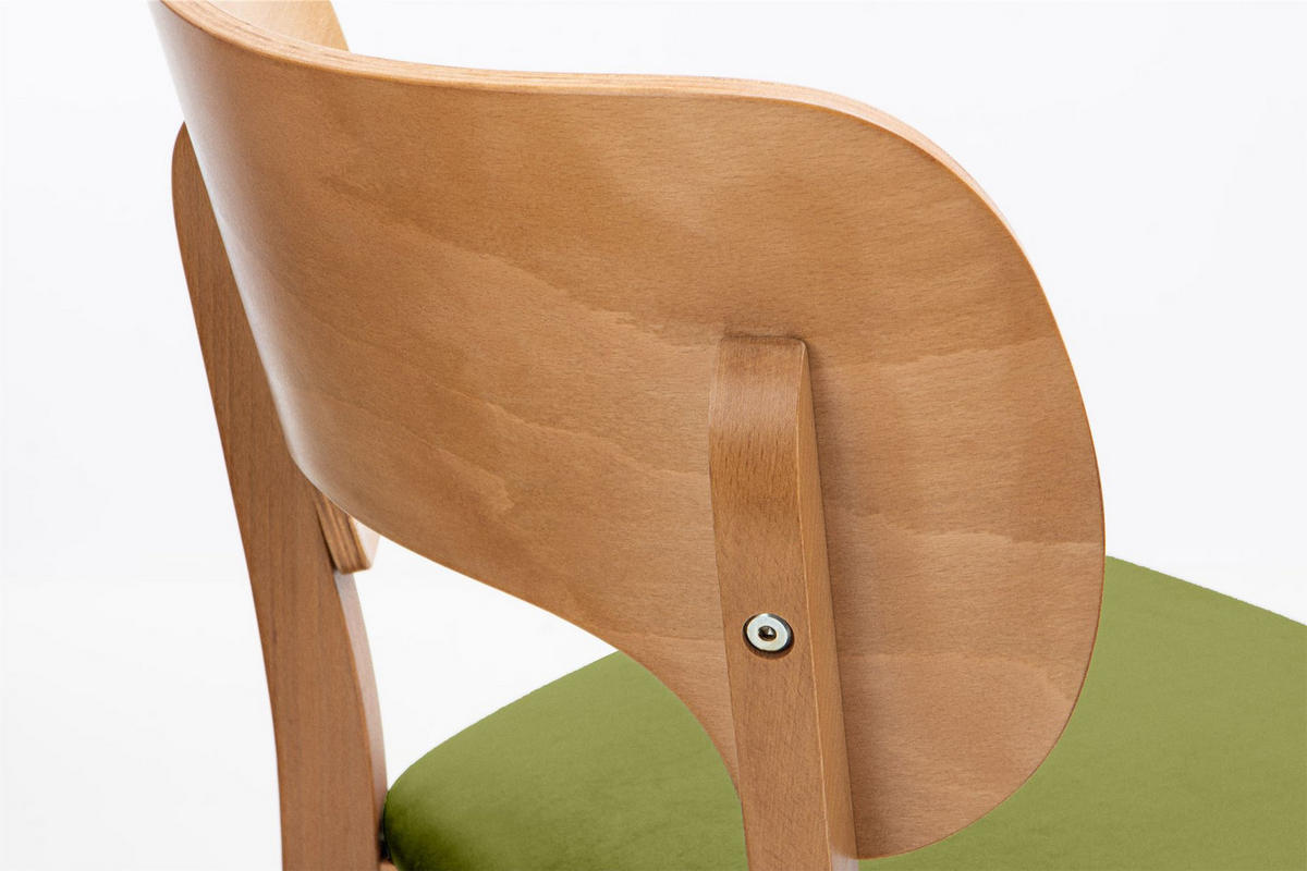 ESSZIMMERSTÜHLE LYCO (2er-Set), oliv / Eiche hell - Eichefarben/Olivgrün, Holz/Buchenholz (47/81/45cm) - KONSIMO®