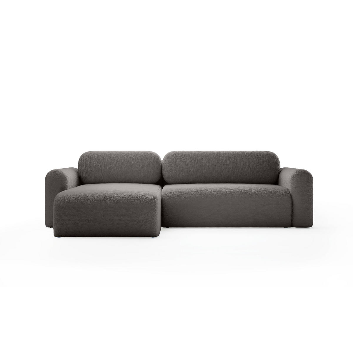 ECKSOFA mit Schlaffunktion Thekla, Grau - Grau, Textil (286/100cm) - Fedve