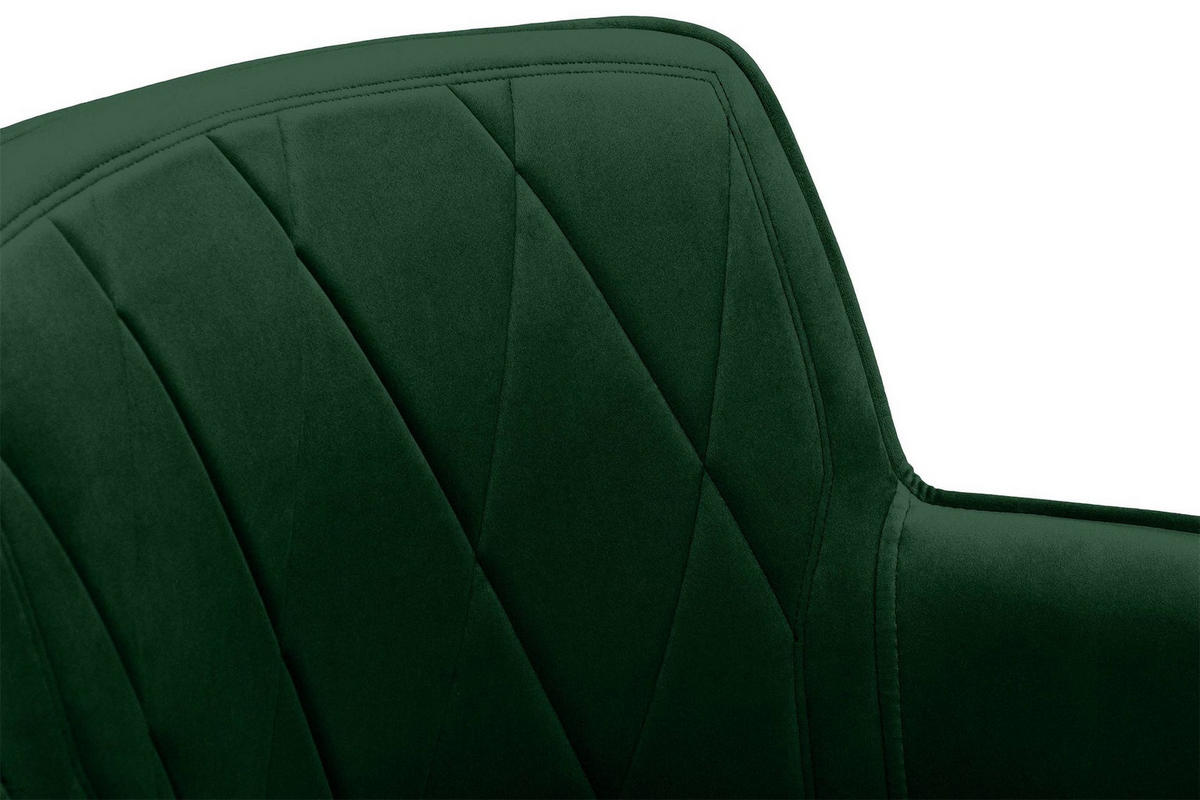 ESSZIMMERSTUHLE PYRUS 2-tlg Velours-Sitz, dunkelgrün - Dunkelgrün/Schwarz, Textil/Metall (56/84/46cm) - KONSIMO®