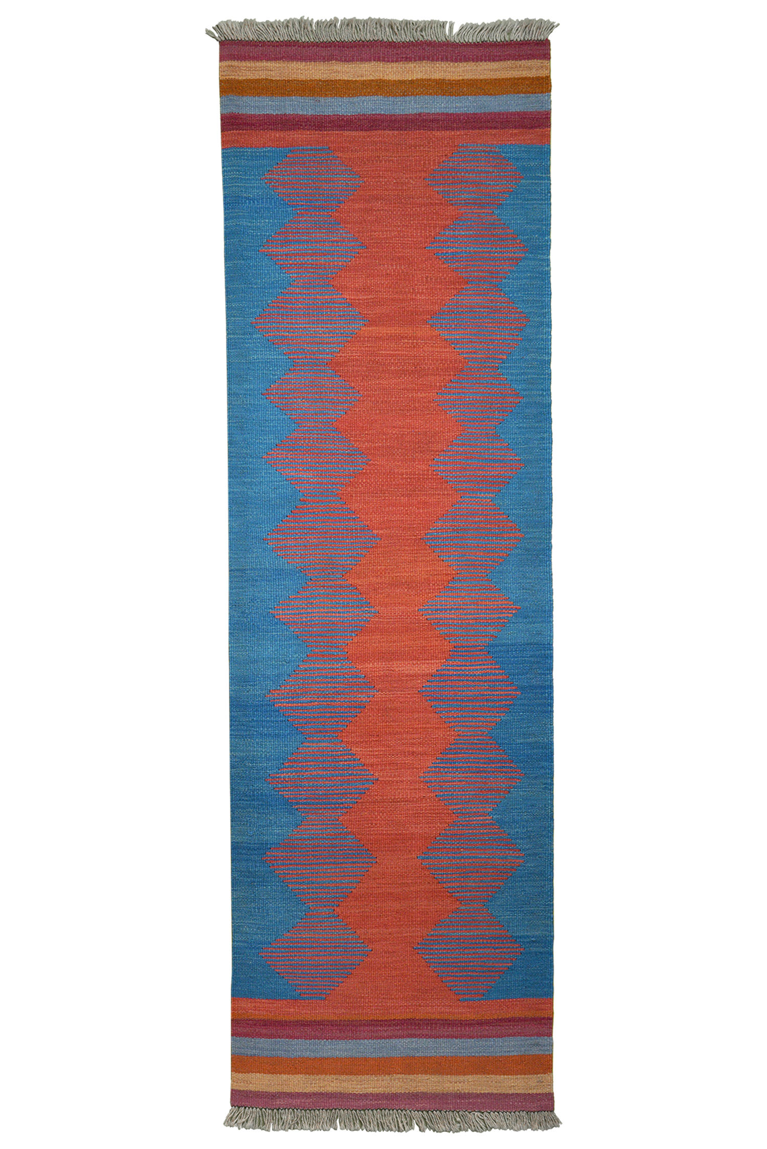 HANDWEBTEPPICH Kelim Gashgai Mehrfarbig 198/60 cm Schurwolle - Multicolor, Textil (60/198cm) - Looma