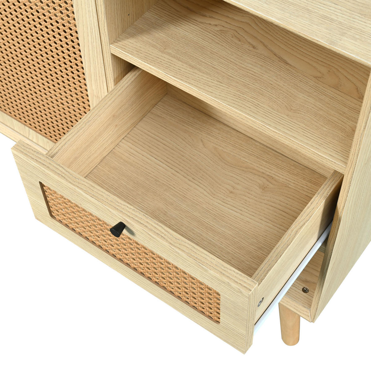 SIDEBOARD mit Schublade und 2 Türen 120 x 40 x 80 cm Eiche - Braun, Holzwerkstoff (120/80/40cm) - Meubliv