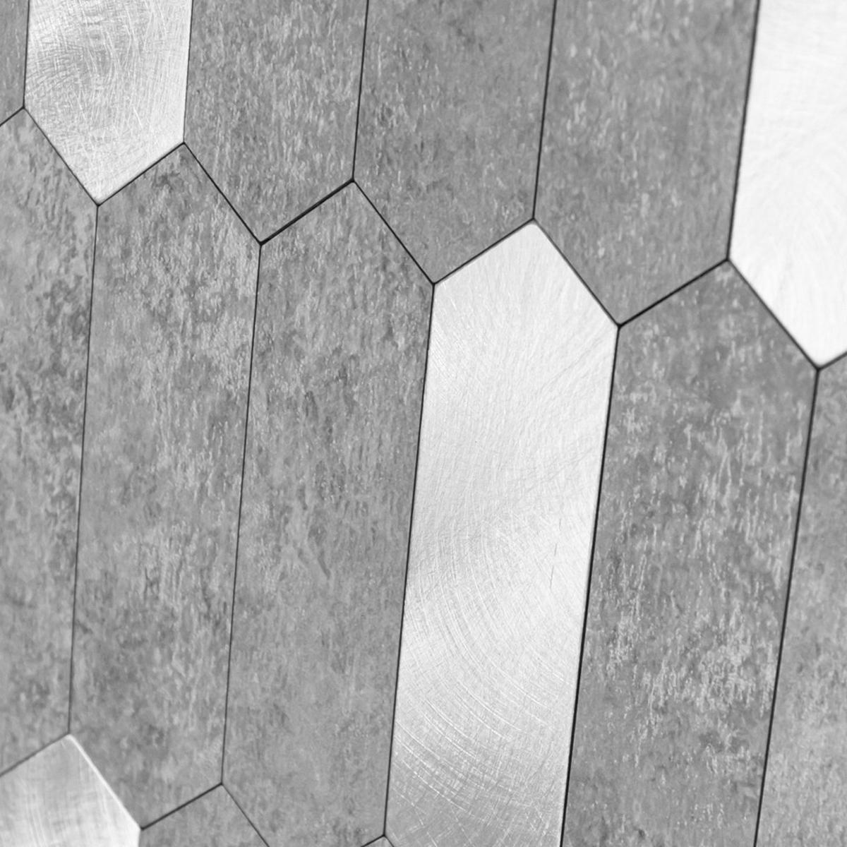 FLIESENAUFKLEBER 1 Stück 30,5 x 30,5 cm Selbstklebende Fliesen - Moro Cenere - Graphitfarben/Grau, Kunststoff (30.5/0.4/30.5cm) - Mazovia