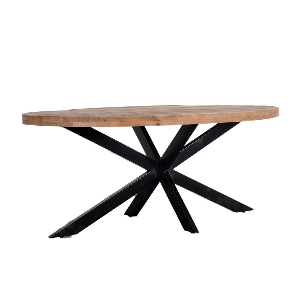 ESSTISCH oval aus Mangoholz 180cm, natürlich - Braun, Holz (180/100/76cm) - Giga Meubel
