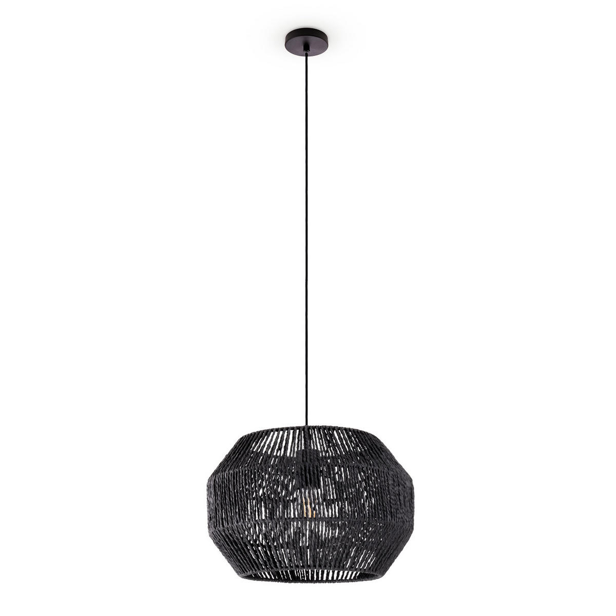 PENDELLEUCHTE Hugo Pd1 Yago - Schwarz, Metall (35/35/24cm) - Paco Home