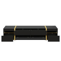 TV-ELEMENT 180/40/38 cm Schwarz mit 4 Schubladen - Schwarz, Holz (180/38/40cm) - Oxeza