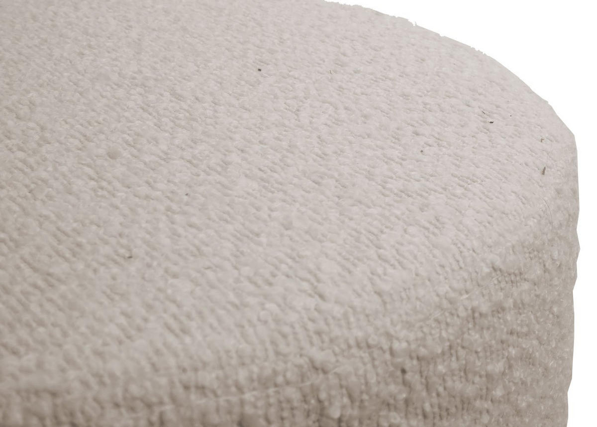 HOCKER Cremeweiß - Weiß, Textil (37/57/37cm) - MCW