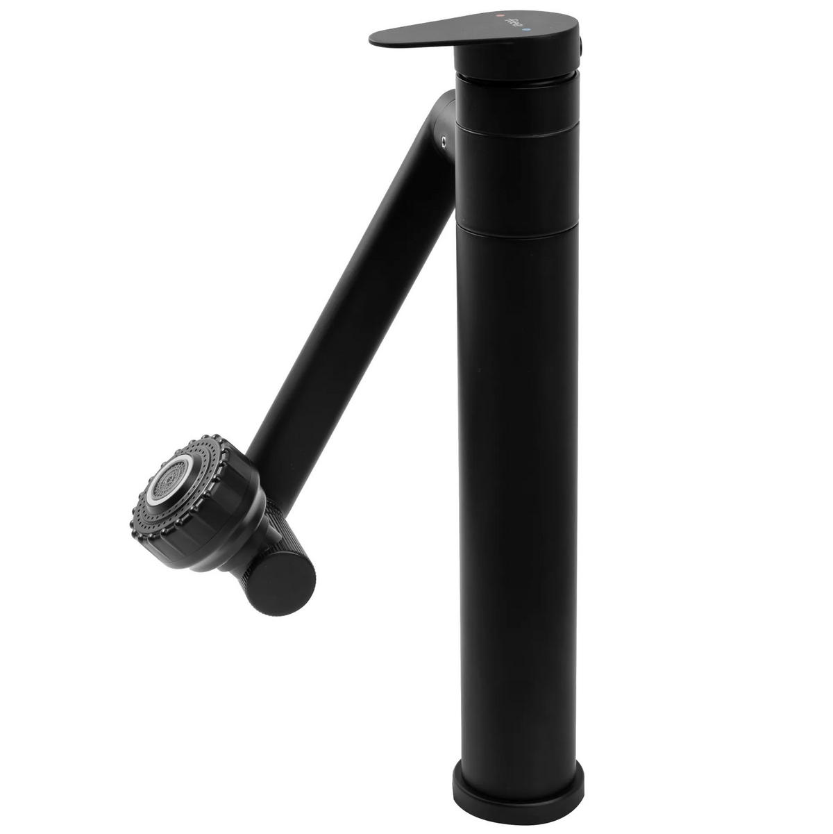 WASCHBECKENARMATUR Rea Paco Black High - Schwarz, Metall (9.5/31/21cm) - REA