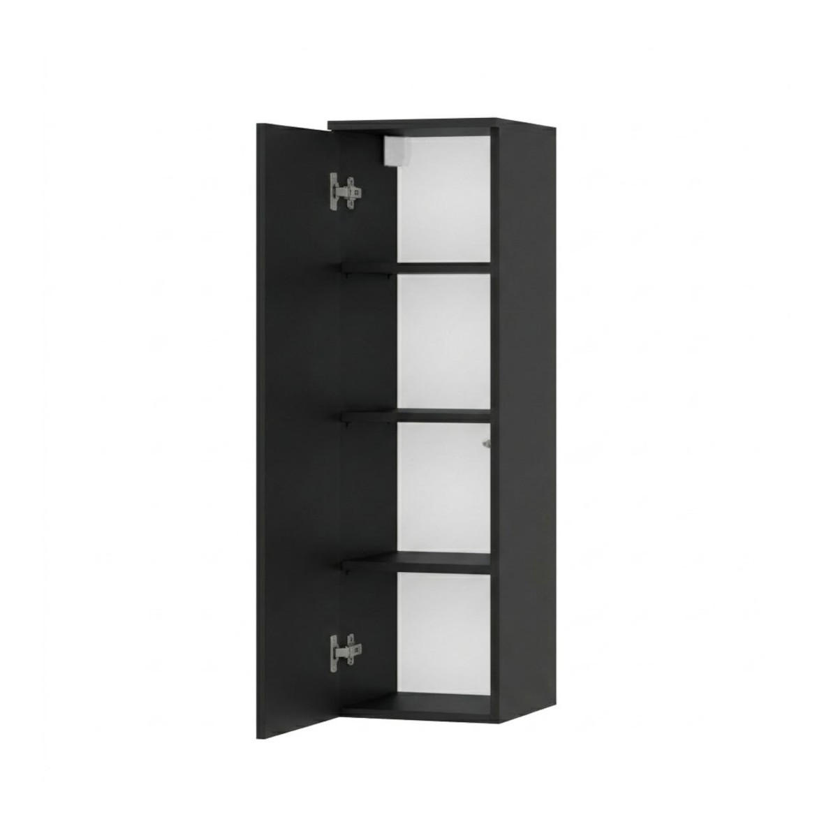 HOCHCHRANK Color 1D 100 Schwarz - Schwarz, Holzwerkstoff (30/100/30cm) - mzm24