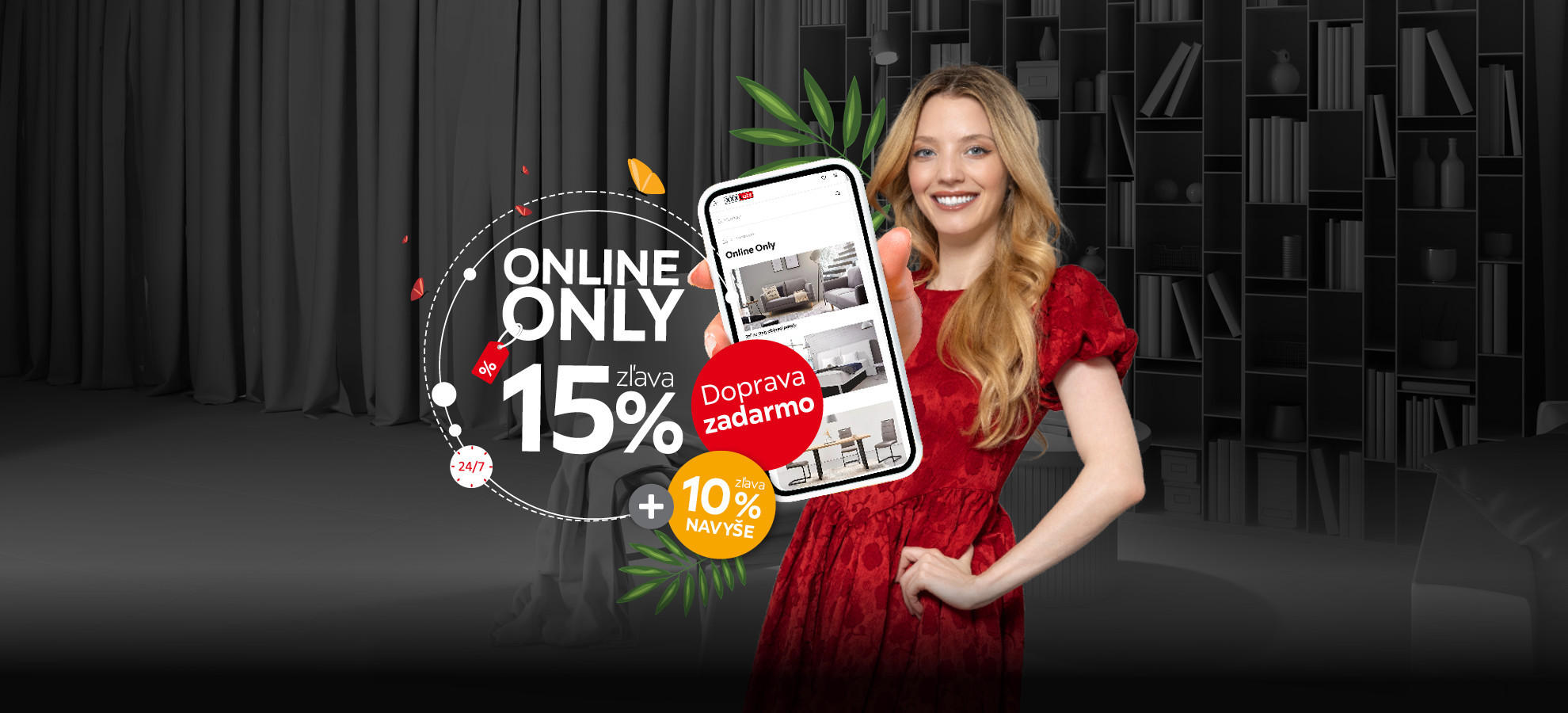 online only 15 % + 10 % NAVYŠE