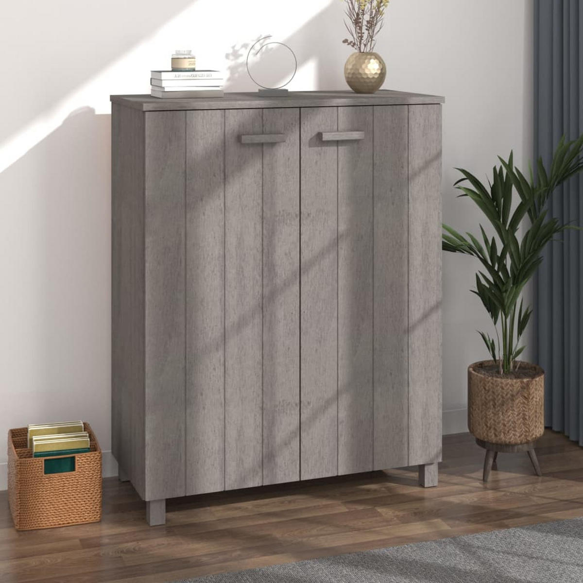 SCHUHSCHRANK Garcia 85/40/108 cm - Grau, Holzwerkstoff (85/108/40cm) - Nettlife