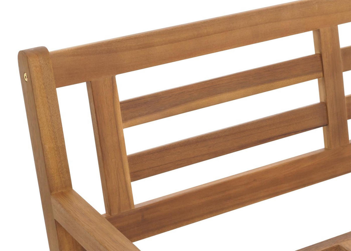 GARTENBANK 82x145x59cm ohne Kissen - Braun, Holz (145/82/59cm) - PROREGAL