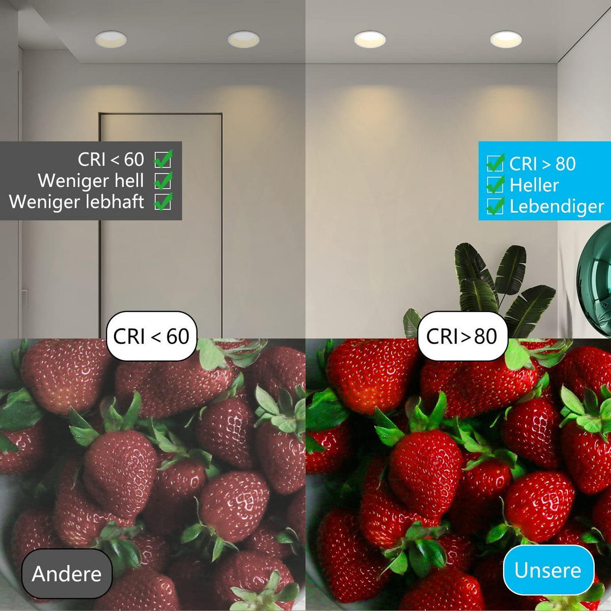 EINBAUSTRAHLER Alaric II 8.1/6.6/4.3cm - Weiß, Metall (8.1/6.6/4.3cm) - Nettlife