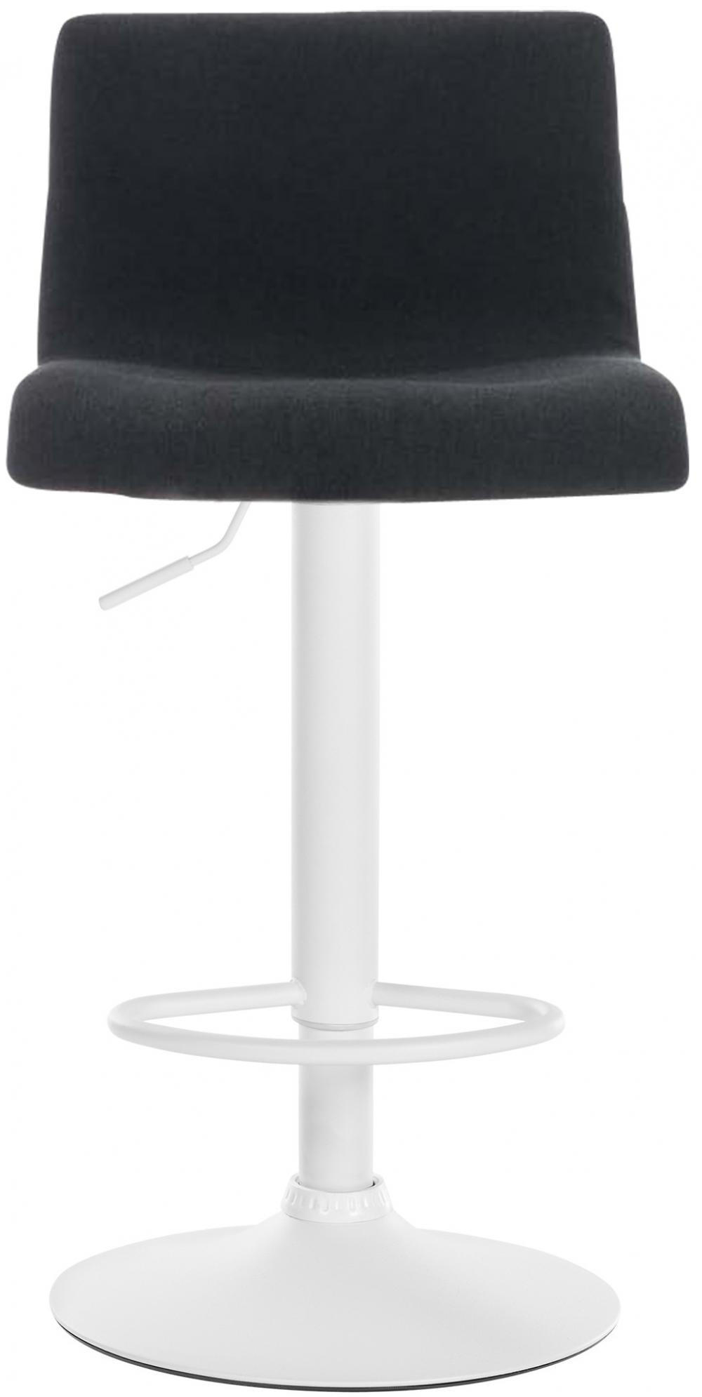 BARHOCKER Stoff schwarz - Schwarz/Weiß, Textil/Metall (39/84/36cm) - CLP