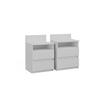NACHTTISCH Monty Weiß 39.6 x 59.1 cm 2er Set - Weiß, Holzwerkstoff (32.3/59.1/39.6cm) - Vicco