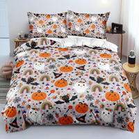 BETTWÄSCHE-SET Halloween 220 x 240 cm + 80 x 80 cm x 2 - Multicolor, Textil (220/240cm)