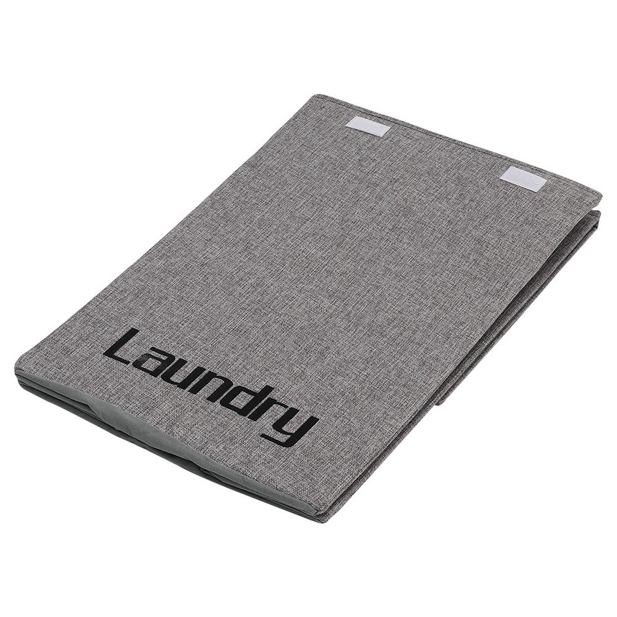 WÄSCHEKORB aus Leinen in Grau faltbar mit Deckel und Hanfseilgriffen Leicht zu transportieren Vielseitig einsetzbar 40 × 30 × 60 cm - Grau, Textil (30/60/40cm) - Livingandhome