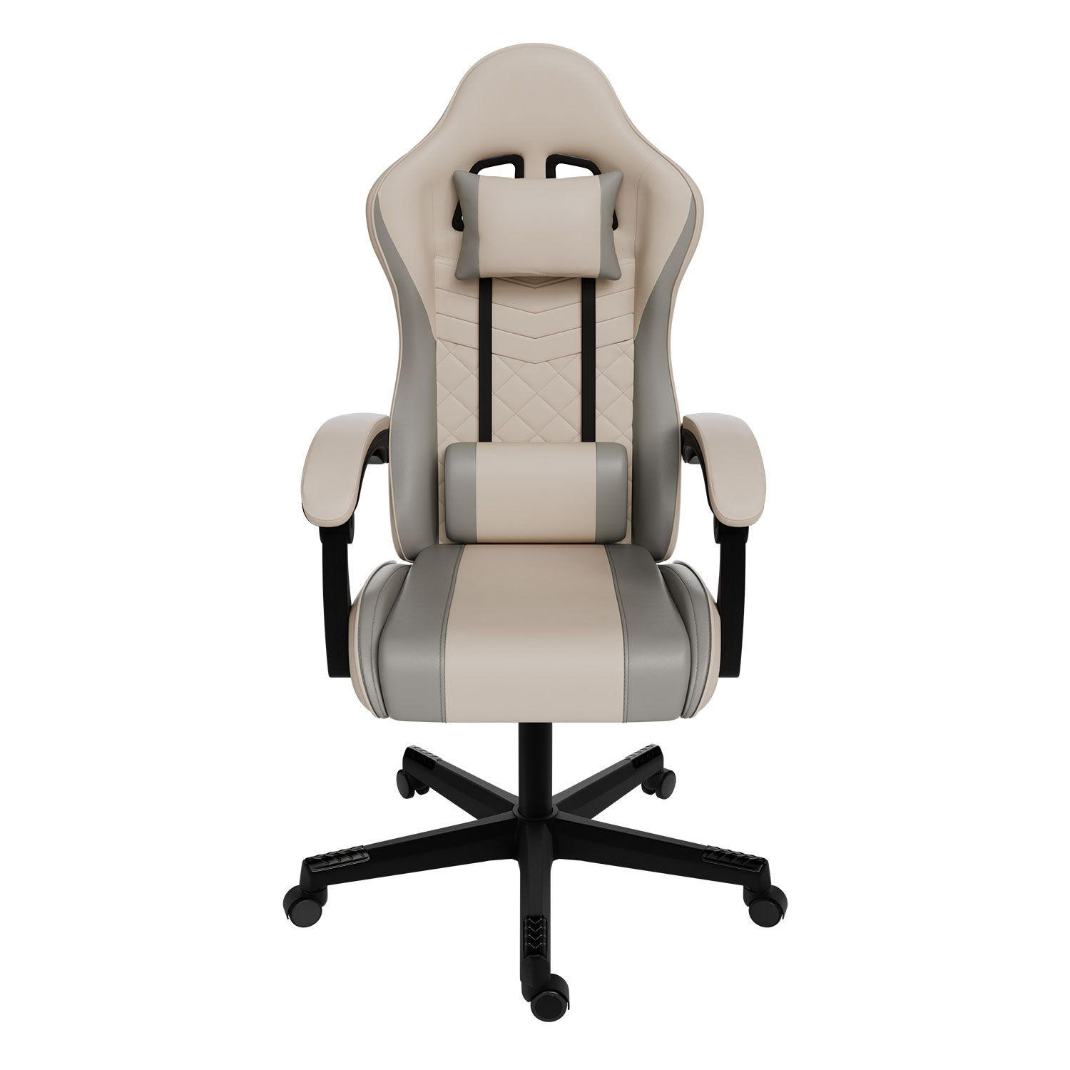 GAMINGSTUHL HyperSeat beige/hellgrau - Beige, Kunststoff (63/131/121cm) - Juskys