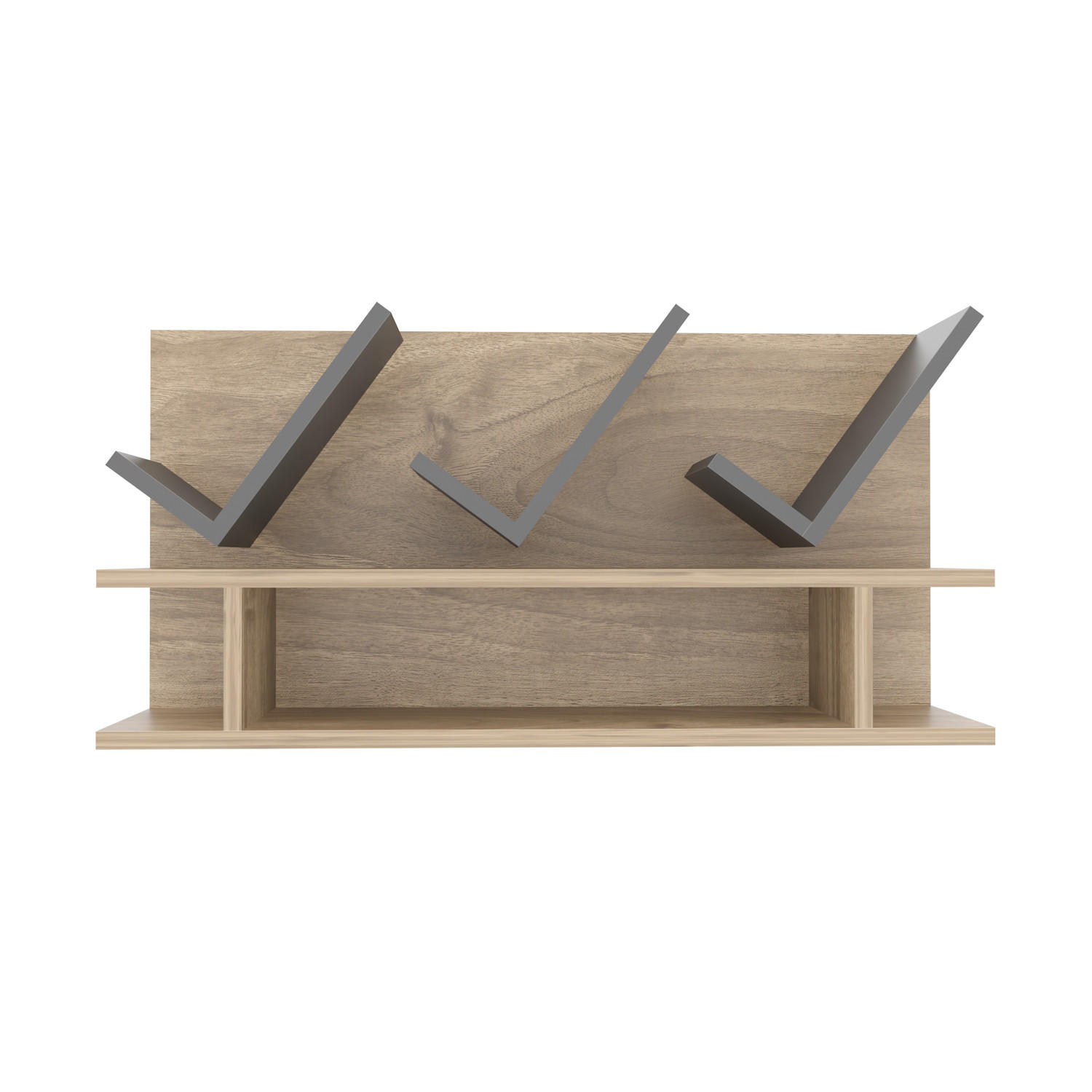 BÜCHERREGAL Larissa Walnuss Anthrazit - Eichefarben/Grau, Holzwerkstoff (22.5/45/90cm) - Decorotika