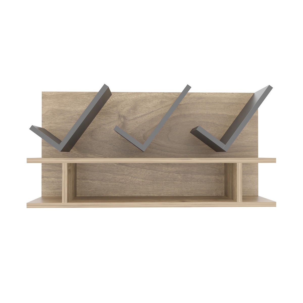 BÜCHERREGAL Larissa Walnuss Anthrazit - Eichefarben/Grau, Holzwerkstoff (22.5/45/90cm) - Decorotika