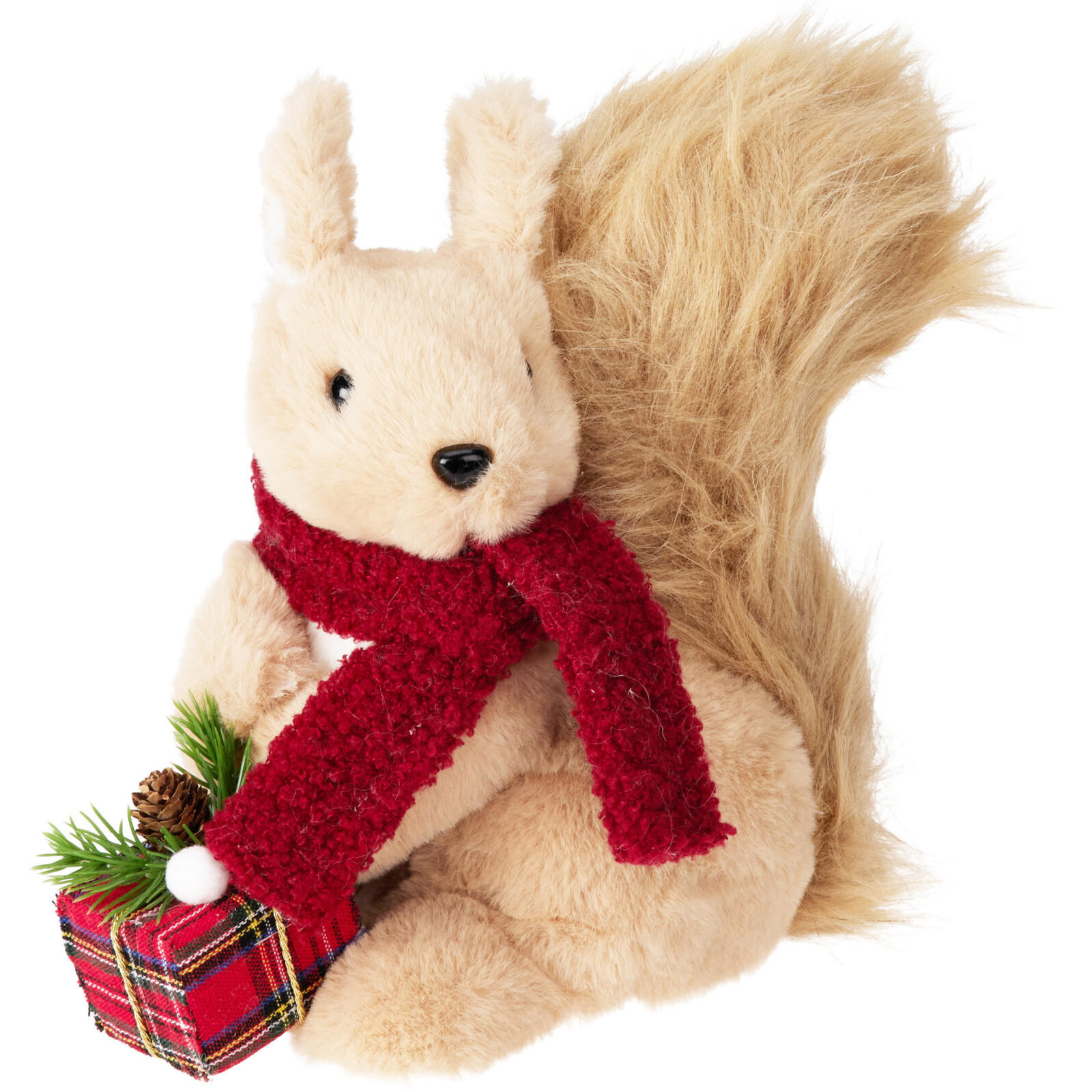 WEIHNACHTSFIGUR Eichhörnchen 20 cm - Beige, Textil (11/20/18cm) - Home Styling Collection