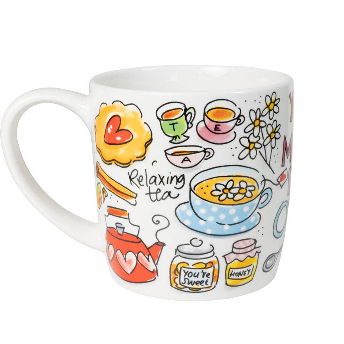CAPPUCCINO-BECHER Du bist eine Mutter wie keine andere in Bunt - 500 ml - Multicolor, Keramik (0.5L) - Blond Amsterdam